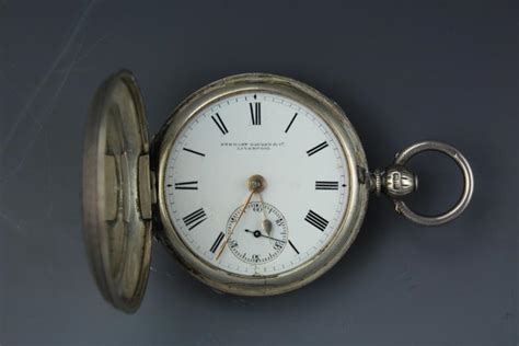 Sold At Auction Vintage Sterling Silver Hunter Pocket Watch By Stewart