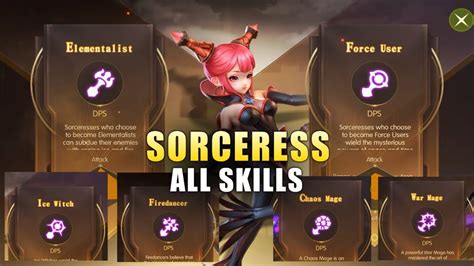 Dragon Nest 2 Evolution Sorceress All Skill And Job Change YouTube