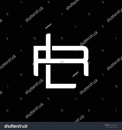 Initial Letter R And L Rl Lr Overlapping Royalty Free Stock Vector