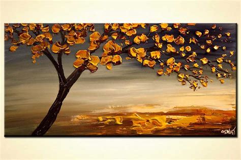 Original Abstract Contemporary Blooming Tree Painting