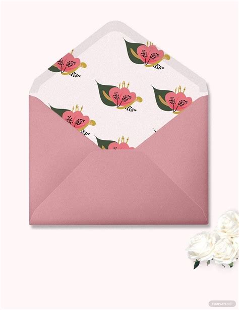 Pink Floral Wedding Envelope Template Download In Word Illustrator