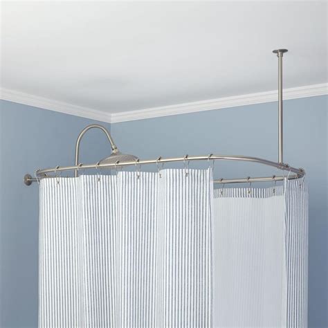 Rectangular Solid Brass Shower Curtain Rod Shower Curtain Rods Curtain Rods Shower Rod