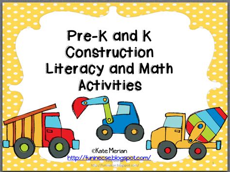 simply speech: Goodnight, Goodnight Construction Site!-PreK and K Literacy Activity Pack (goes ...
