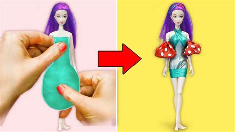 Barbie Dresses With Balloons 👗 Making Easy No Sew Clothes For Barbies ️