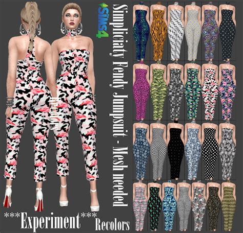 Simpliciaty Jumpsuit Recolors At Annetts Sims 4 Welt Sims 4 Updates