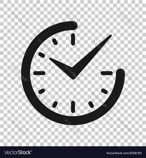 Real Time Icon In Transparent Style Clock Vector Image