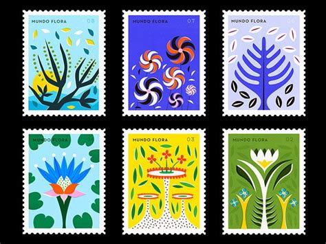 23 Beautiful Stamp Illustration Designs Web And Graphic Design On