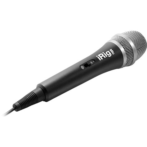 Ik Multimedia Irig Wired Electret Condenser Microphone Black Silver