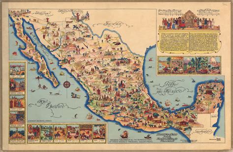 Mexico Mapa Amazon Com Antiguos Maps Mapa Pictorico De Mexico My XXX