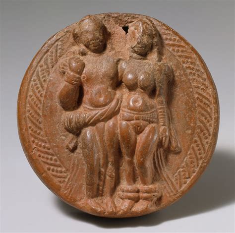 Loving Couple Or Mithuna Clay Sculpture Kushan Period St Nd Century