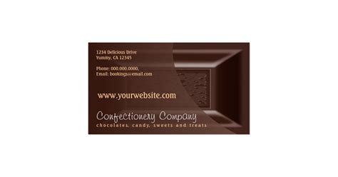Creamy Dark Chocolate Chocolatier Business Cards Zazzle