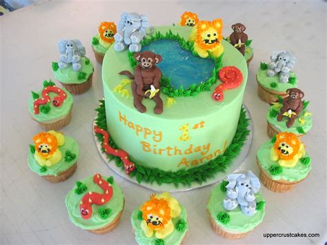 Gold one jungle cake topper, jungle first birthday cake topper, jungle birthday party cake decoration, jungle safari animals toppers hm952. Safari Cakes - Decoration Ideas | Little Birthday Cakes