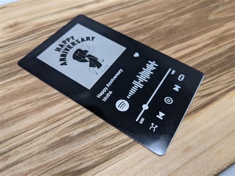 Custom Spotify Card Pick A Song Or Playlist And Engrave The Etsy