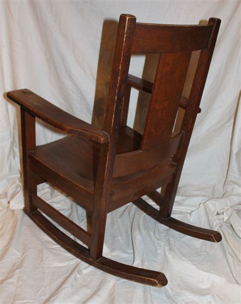 Bargain Johns Antiques Mission Oak Rocking Chair Original Finish