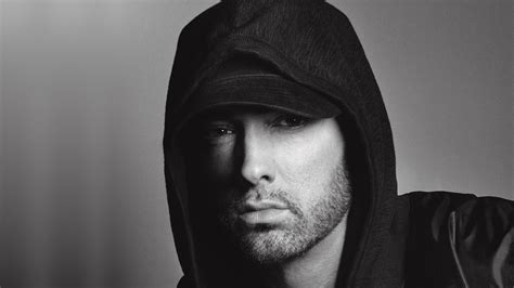 Download 1920x1080 Wallpaper Bw Hood Eminem Rapper
