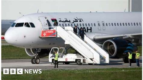 Real Life Libya Plane Hijack Halts Hijack Film Shoot Bbc News