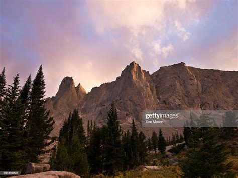 Wind River Mountains Under Clouds Pinedale Wyoming United States High