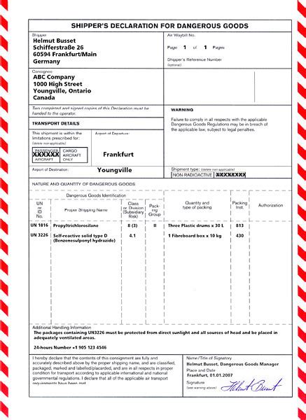 Fedex Shippers Declaration Dangerous Goods Fill And Sign Printable
