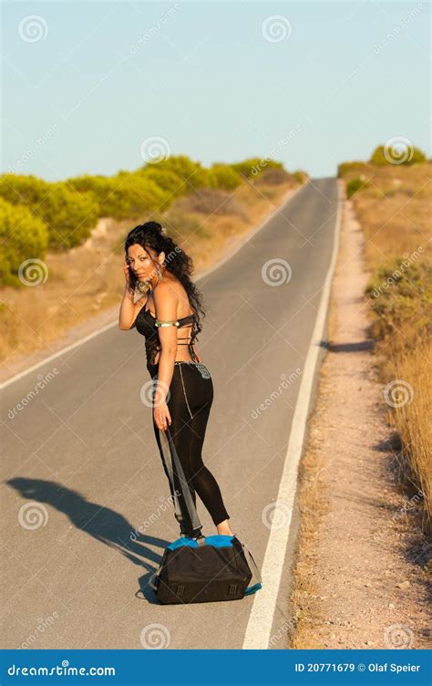 Hitchhiker Stock Image Image Of Hispanic Countryside 20771679