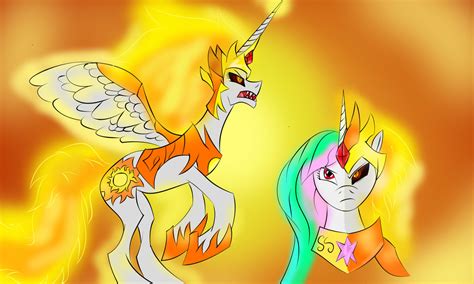 My Little Pony Daybreaker And Princess Celestia By Davidshadow275 On