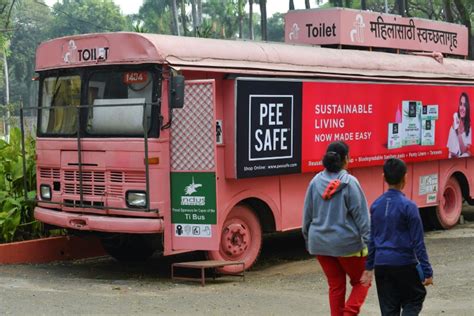 Washroom On Wheels India Firm Turns Buses Into Womens Toilets