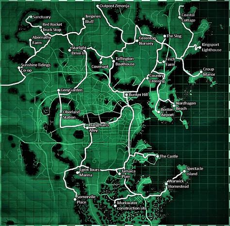 Fallout 4 Printable Map