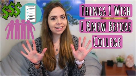 10 Things I Wish I Knew Before College Youtube