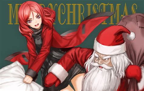 Anime Anime Girls Christmas Nishikino Maki Redhead Love Live Santa Claus Wallpapers Hd
