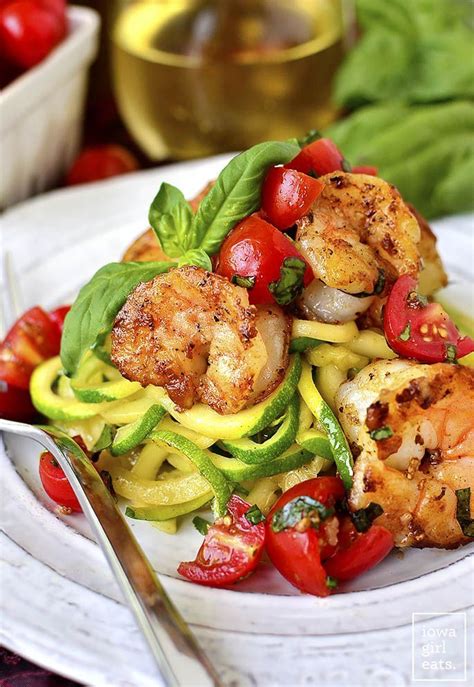 Garlicky Tomato Basil Shrimp With Zoodles Is A Fresh And Healthy