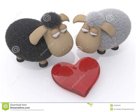 Loving Couple Of Sheep Stock Illustration Illustration Of Lamb 47009423