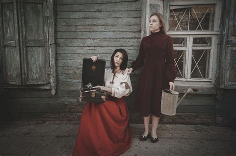 Girls Waiting Back To The Past Photograph By Inna Mosina Fine Art