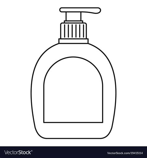 Soap Bottle Icon Outline Style Royalty Free Vector Image