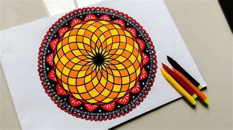Colourful Mandala Mandala Art For Beginners Easy And Quick Mandala