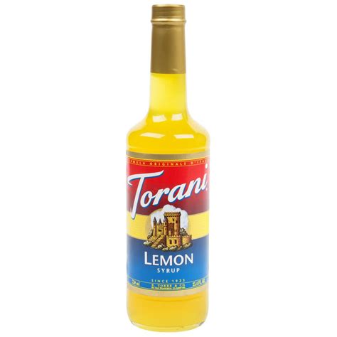 Lemon Flavored 750ml Torani Syrup Carytown Coffee