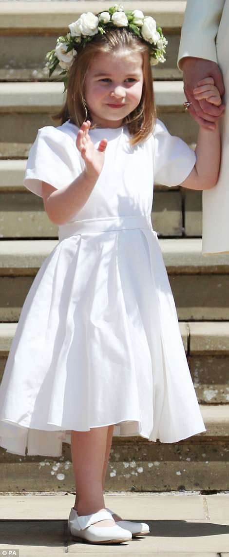 Princess Charlotte Waves At Crowds At The Royal Wedding In Windsor