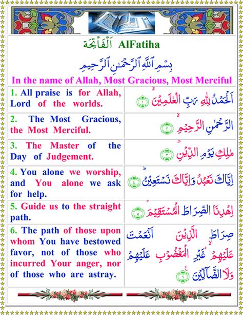 Read and learn surah fatiha in english translation and transliteration to get allah's blessings. Read Surah Al Fatihah With English Translation - Quran o ...