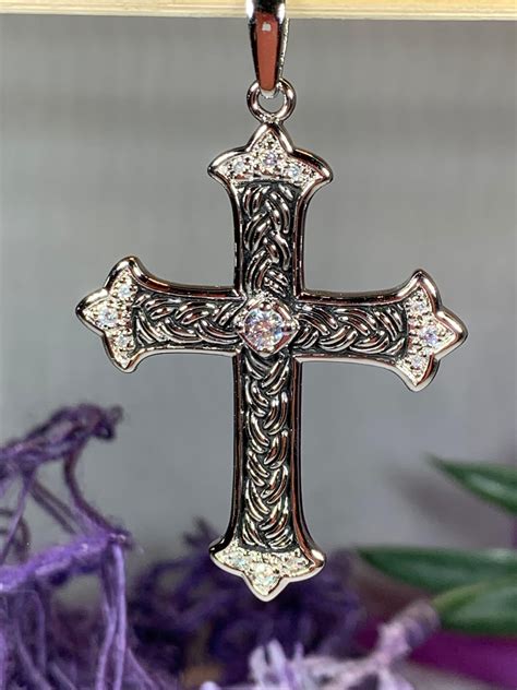 Celtic Cross Necklace Irish Cross Cross Necklace Bridal Etsy