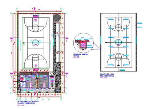 Losa Deportiva En Autocad Descargar Cad Gratis Kb Bibliocad