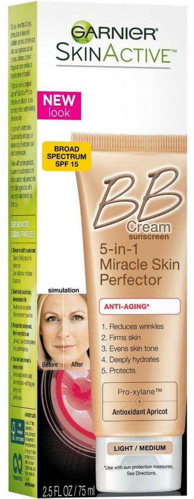 Garnier Skinactive Miracle Skin Perfector Bb Cream Anti Aging Light Medium Oz Pack Of