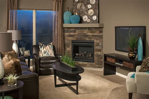 Model Homes Contemporary Living Room Omaha By D3
