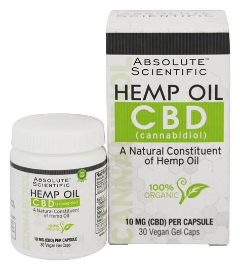 absolute scientific 100 organic cannabidiol hemp oil cbd 30 vegetarian capsules