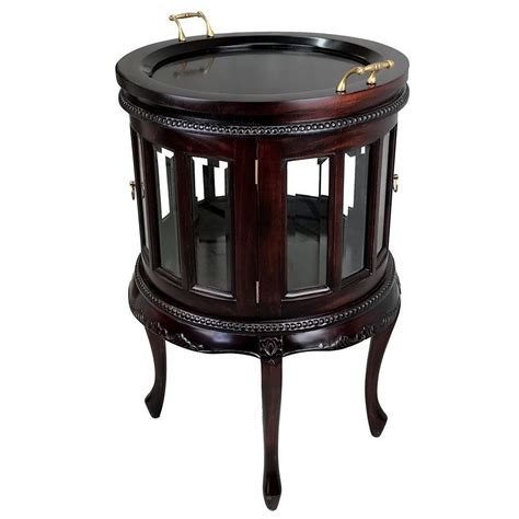 Antique Style Solid Mahogany Wood Tea Table Round Te 03
