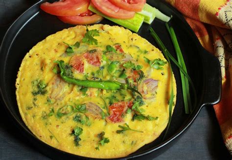 Cut the tofu into cubes and cover with the chickpea flour mix. Vegan Chickpea Omelette Recipe (Spiced Chickpea Flour ...