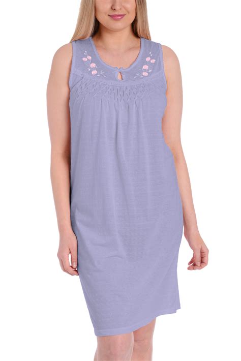 Ezi Ezi Womens Cotton Sleeveless Nightgown