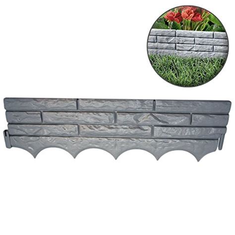 Garden Border Grey Brick Wall 2 Pack