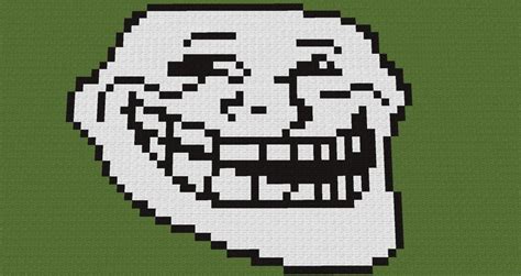 Troll Face Pixel Art Minecraft Project