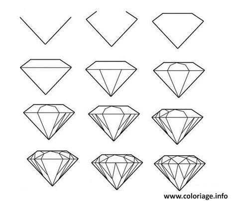Coloriage Comment Dessiner Un Diamant JeColorie Com