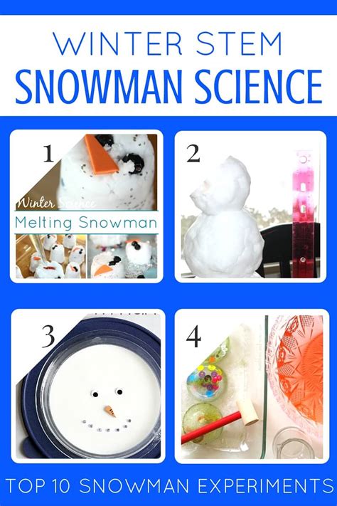 Snowman Science Activities And Experiments For Winter Stem