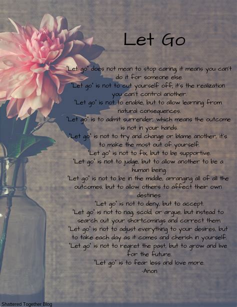 Guidelines To Letting Go Shattered Together Therapy Health And Fitness
