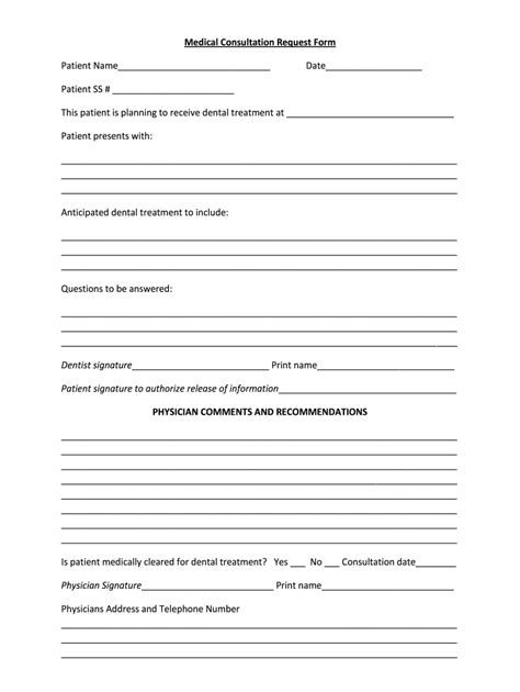 Medical Consultation Request Form Fill Out And Sign Printable Pdf